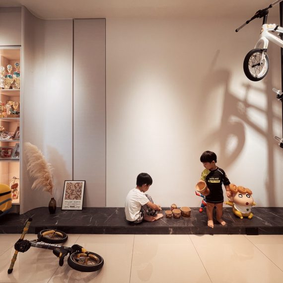 中壢20坪新成屋｜現代簡約孩子友善穿透住宅 實景照片 2